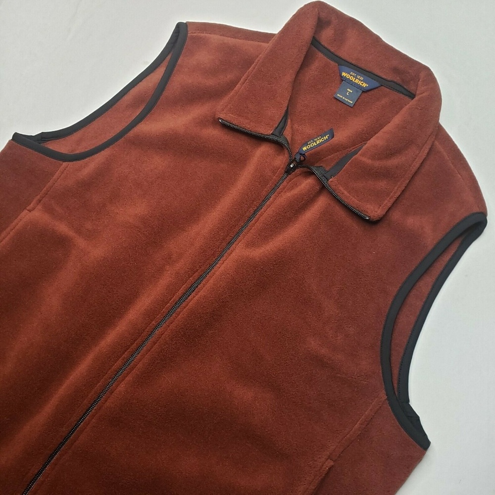 Woolrich Mens Vest Soft Fleece Zip Up Size Large